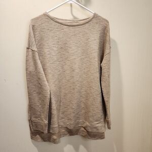 J Jill Fit Women's Beige Crew Neck Sweater Size M